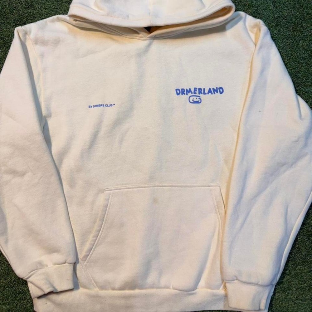 Dr. Martens Cream Hoodie with Blue Logo